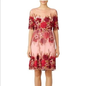 MARCHESA NOTTE Rose Throw Dress